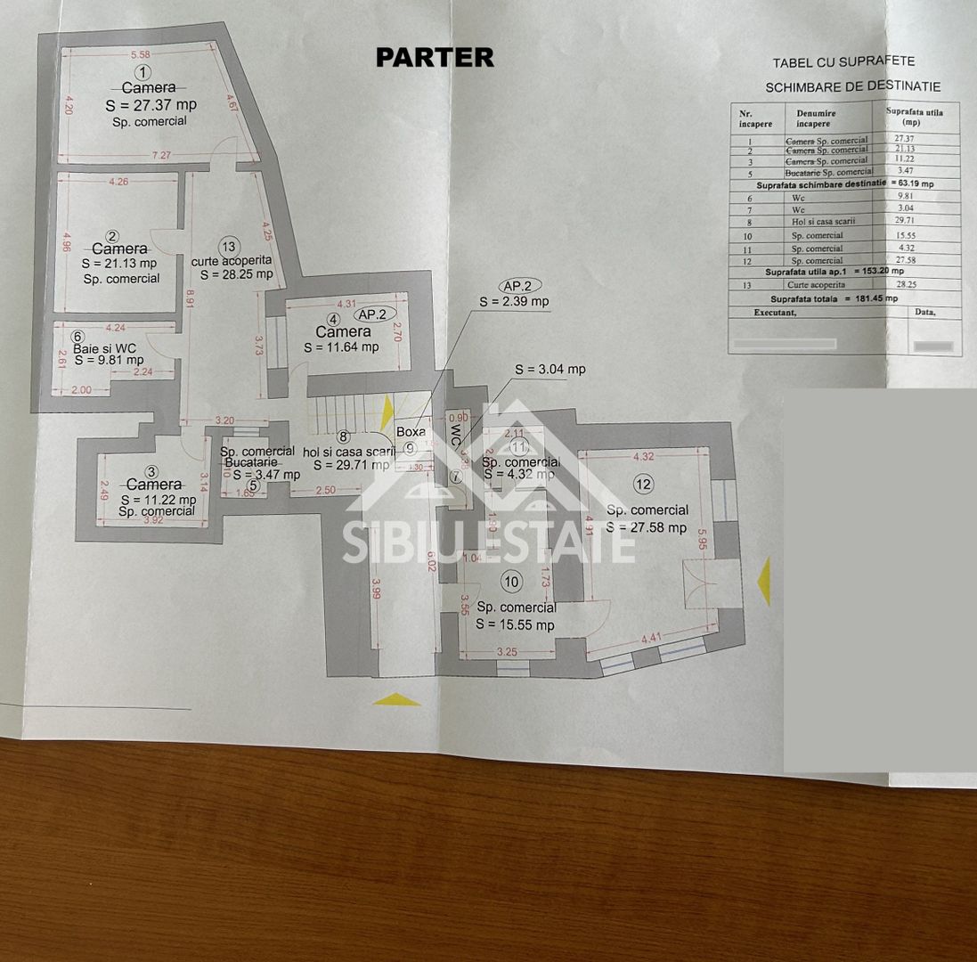 Oportunitate: Cladire de 287 mp în Centrul Istoric al Sibiului - Schiță 12