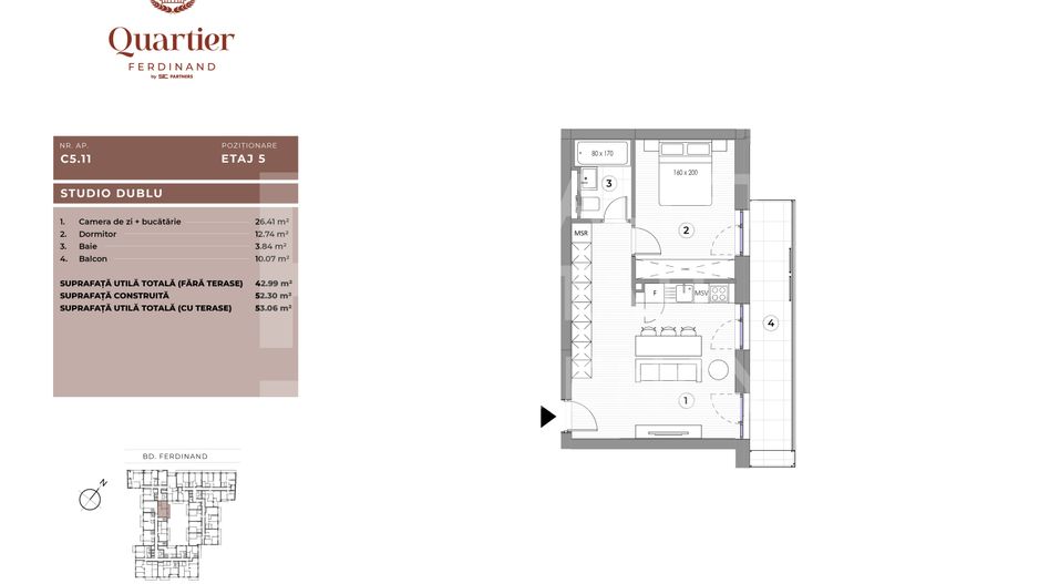 Apartament, 2 camere, Quartier Ferdinand, București - Poză 6