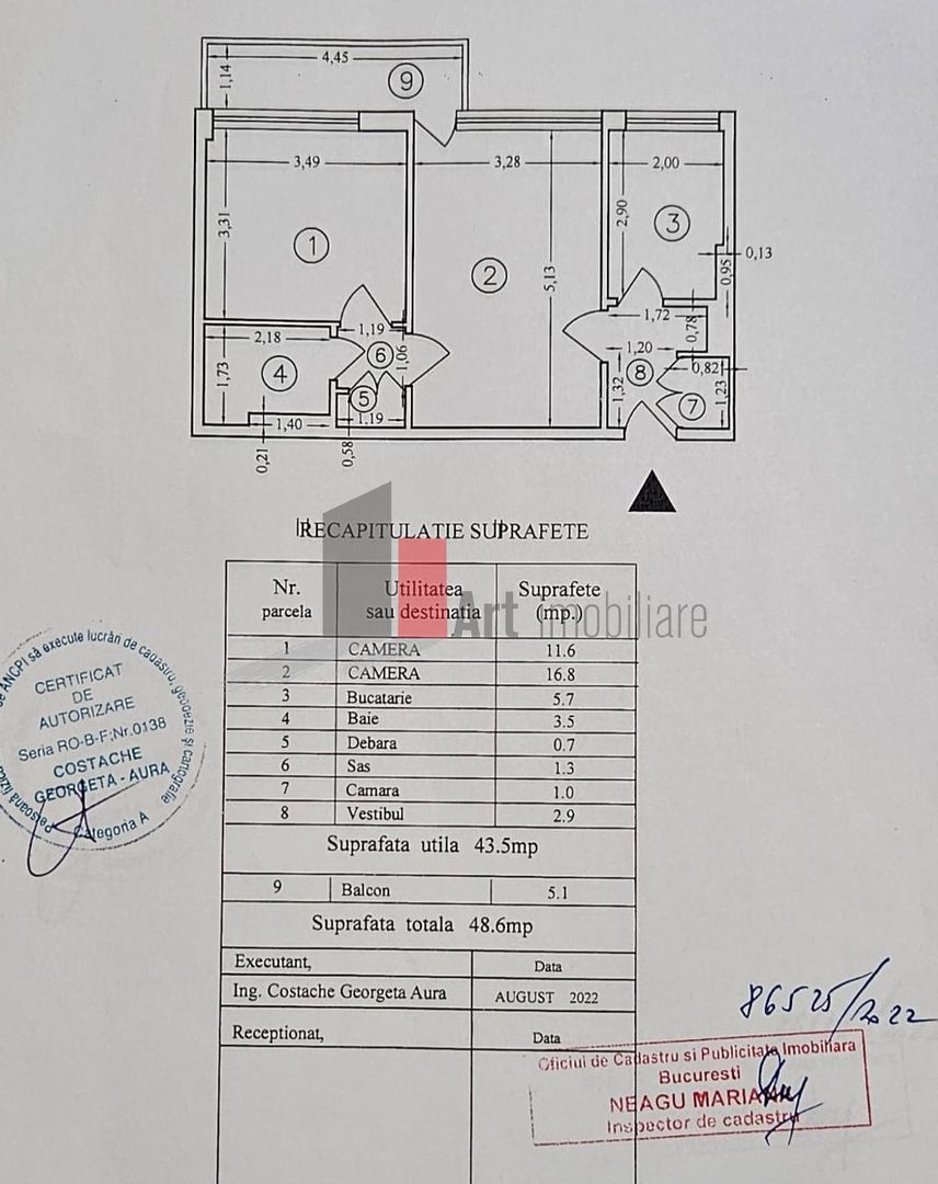 Apartament 2 camere Campia Libertatii - Schiță 13