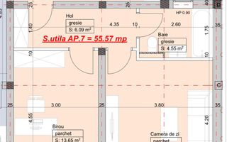 Apartament cu 2 camere și bucatarie mare - (TVA inclus) - Schiță 10