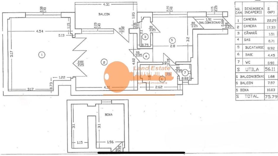 Apartament 2 camere cu centrala – Tineretului la 5 min de metrou - Schiță 8