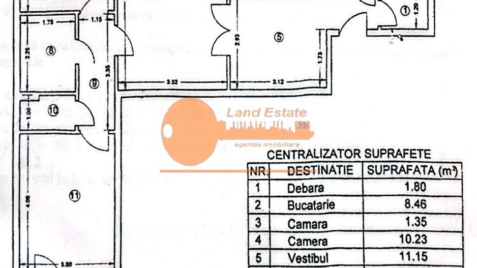 Apartament 4 camere, 96 mp, modern și luminos – Vitan - Schiță 9