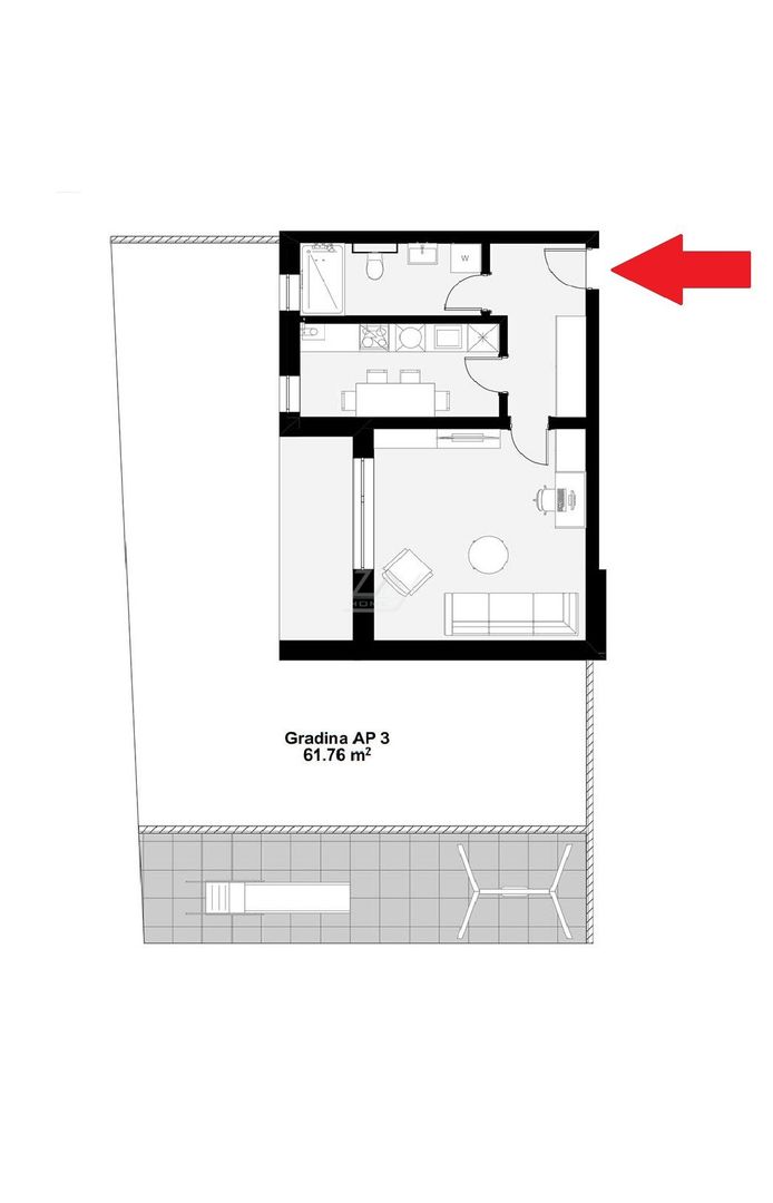 Decomandat. Gradina proprie 62 mp. Bloc finalizat. - Poză 6