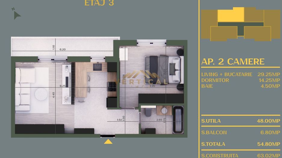 VÂNZARE APARTAMENTE CU 2 CAMERE – BERCENI/VIDRA - Poză 2