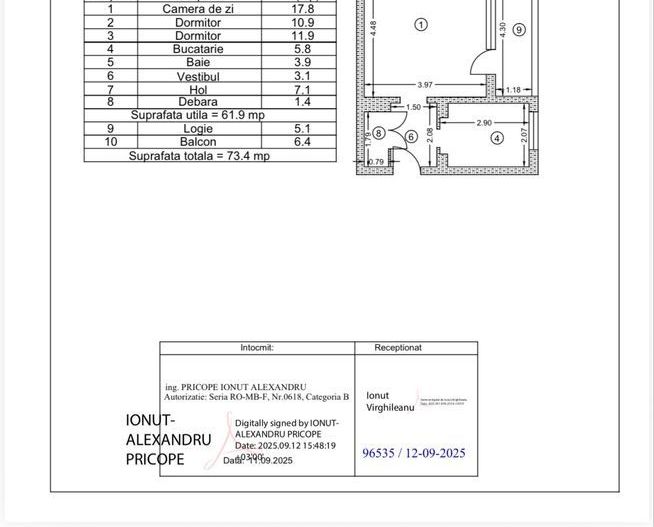 3 camere 73 mp – 1 min Metrou Lujerului – etaj 7 – preț ajustat - Poză 8