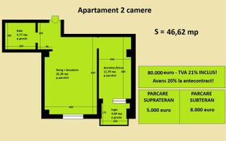Apartament 2 camere Cug Valea Adanca, bloc nou, cartier rezidential - Poză 2