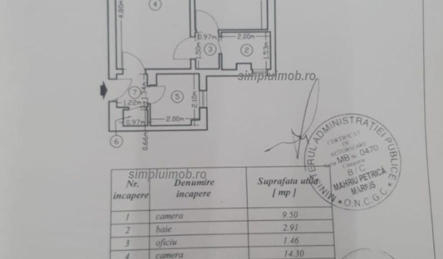 Metrou 1 Decembrie 1918 2 camere mobilat - Schiță 9