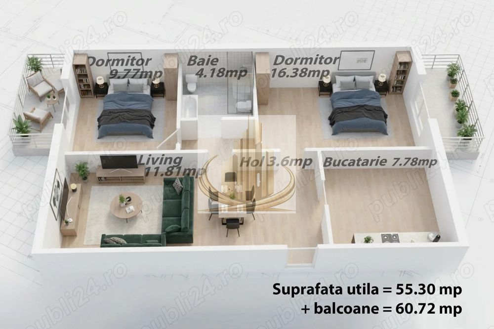Apartament 3 camere decomandat | Zona Lipovei | Et 2 | Investitie - Poză 9