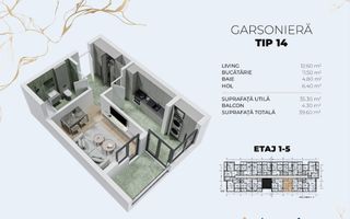 Metrou Berceni Garsoniera Decomandata - Poză 5