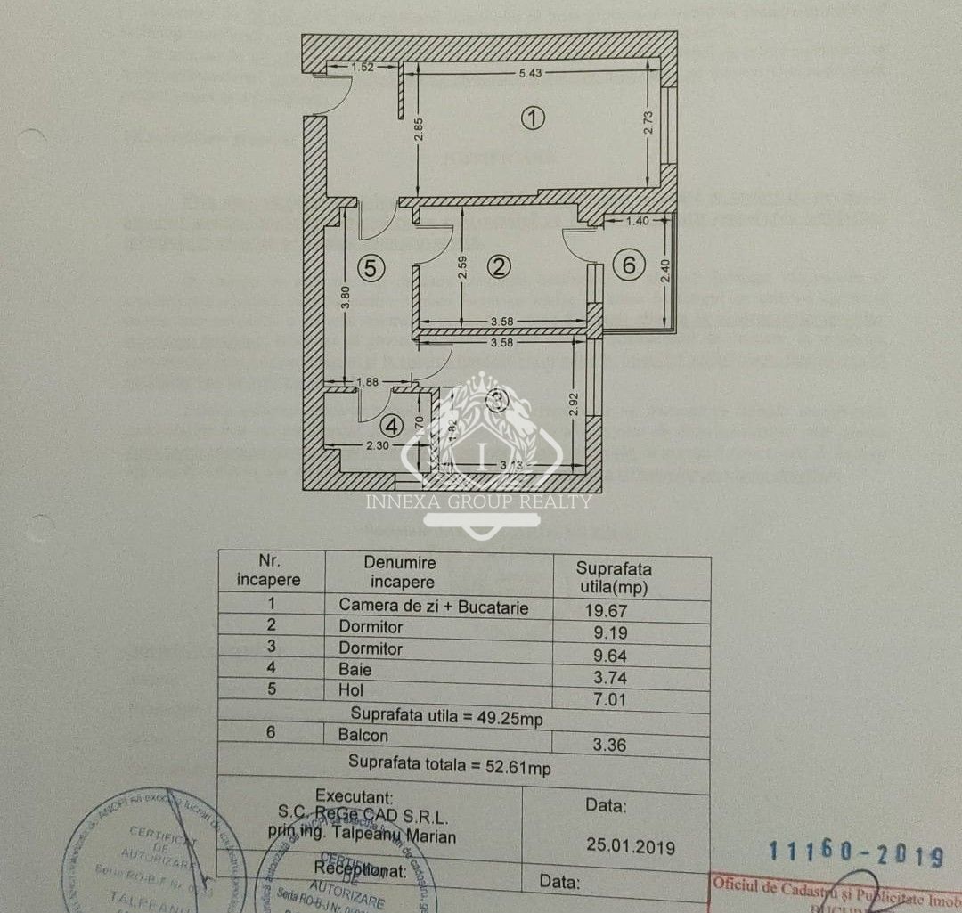 Apartament 3 camere | etaj 3 | Mobilat/Utilat | Palladium Residence - Schiță 15