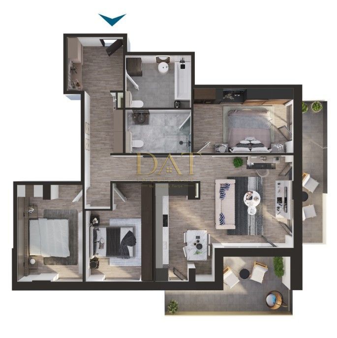 Apartament 4 camere| 2 terase | 99mp |  bloc premium | Marasti - Poză 2