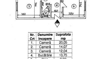Apartament 3 camere decomandat | tip H | Mall Vitan - Schiță 9