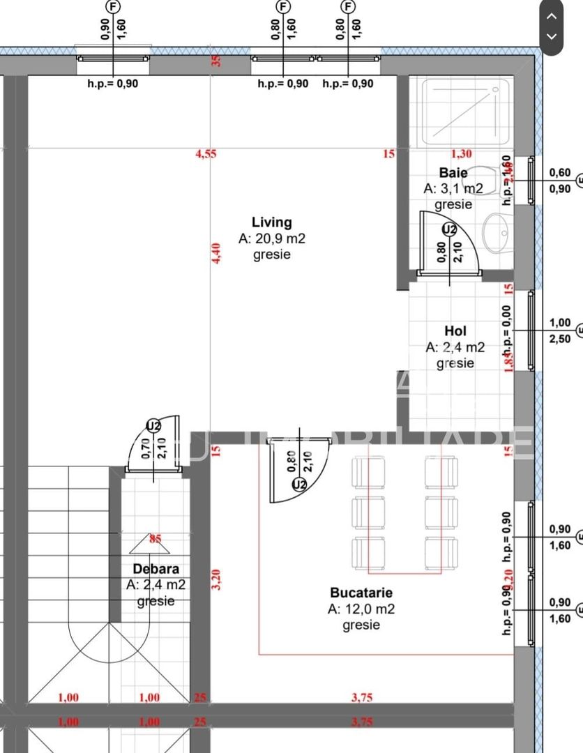 Casa cu 4 camere LA CHEIE in Calea Cisnadiei, zona Casa de Apa - Schiță 12