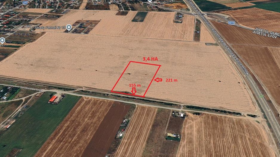 Teren intravilan 3,4 Ha Ciorogarla str.  Nicolae Iorga - Poză 2