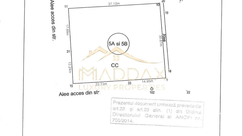Teren Intravilan ***1155mp*** 2S+P+2E+3R // zona Aviației - Schiță 9