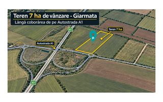 Teren 7 ha Giarmata | lângă A1 - Poză 3