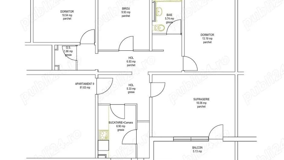 Etaj 2 4 camere Circumvalatiunii-Favorit - Poză 6