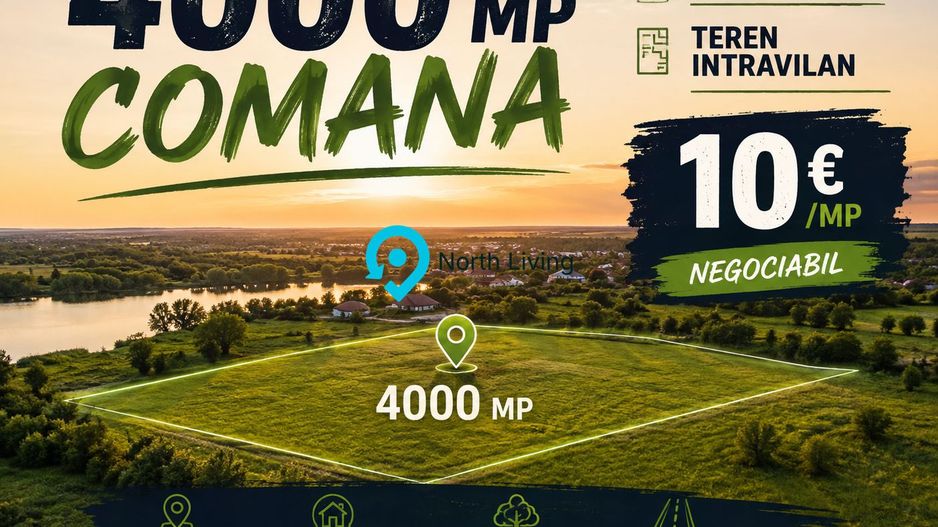 Teren intravilan 4.000 mp Comana (Budeni) | 10 €/mp negociabil | Comis - Poză 1