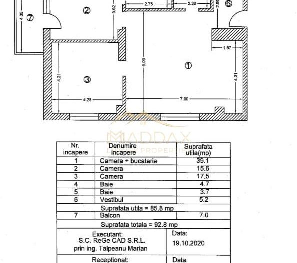 Apartament 3 camere lux // Parcul Herăstrău // loc parcare - Schiță 13