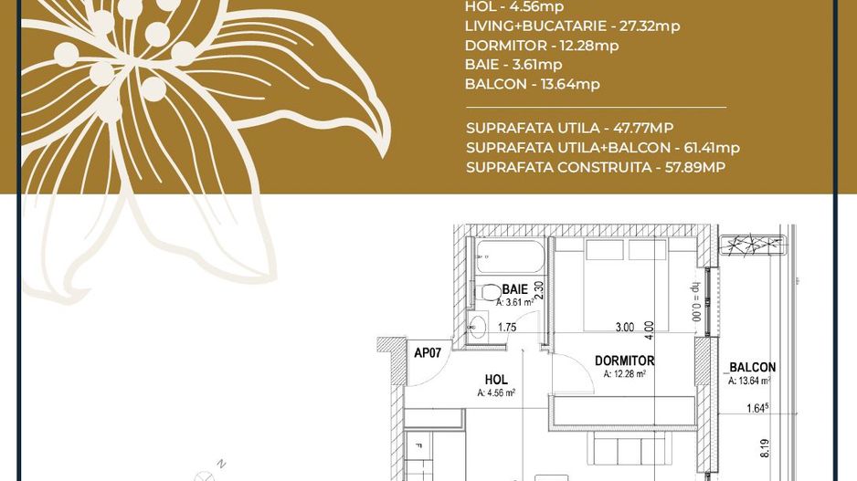 Apartament 2 camere nou,, Pta-Unirii AP07B - Poză 3