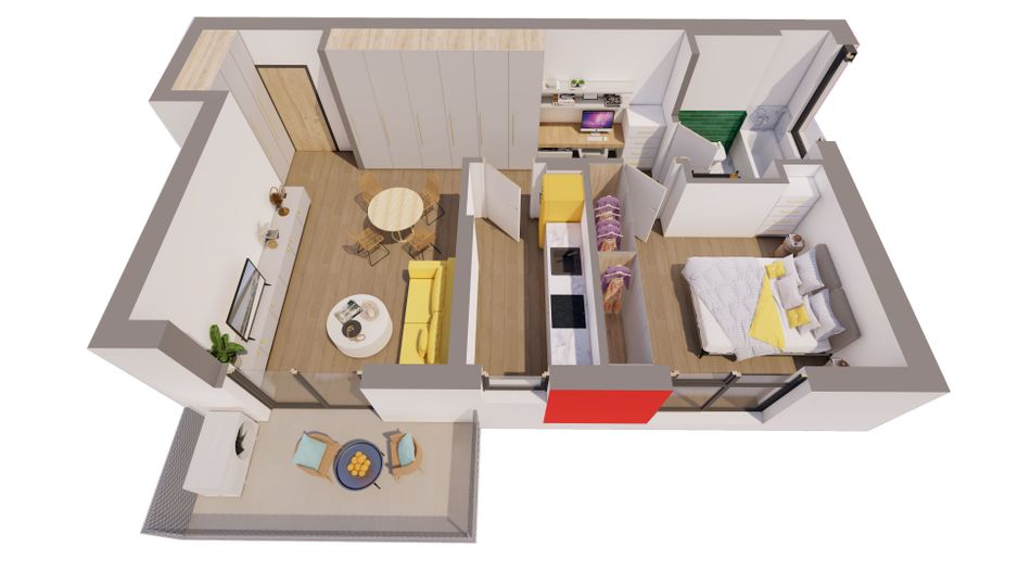Comision 0%,  Apartament cu 2 camere LA CHEIE cu chirias inclus - Poză 1