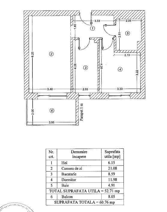 2 camere | parcare subterana | Luxuria Residence Domenii-Expozitiei - Schiță 18