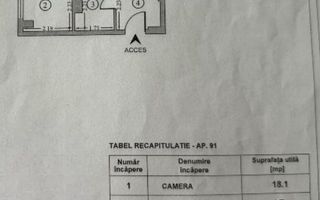 Garsonieră 41 mp – 200 m de metrou Lujerului – Renovată integral - Schiță 6