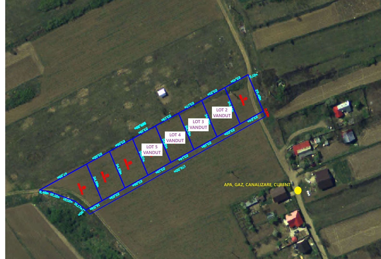 TEREN extravilan 800 mp, zona BRODOC; - Poză 1