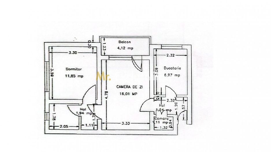 Apartament 2 camere de vânzare in Crevedia, Centrala proprie - Schiță 5