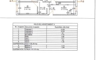 Lipovei | 3 Camere | Decomandat |  Etaj Intermediar | Centrala Proprie - Schiță 6