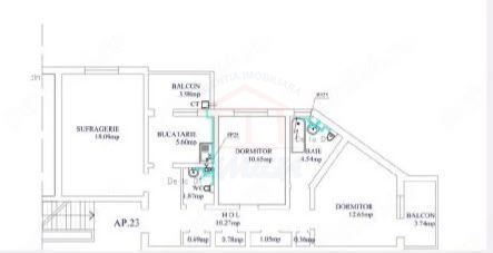 APARTAMENT CU 3 CAMERE DE VÂNZARE | SIDERURGIȘTILOR VEST | ETAJ 1 - Schiță 4