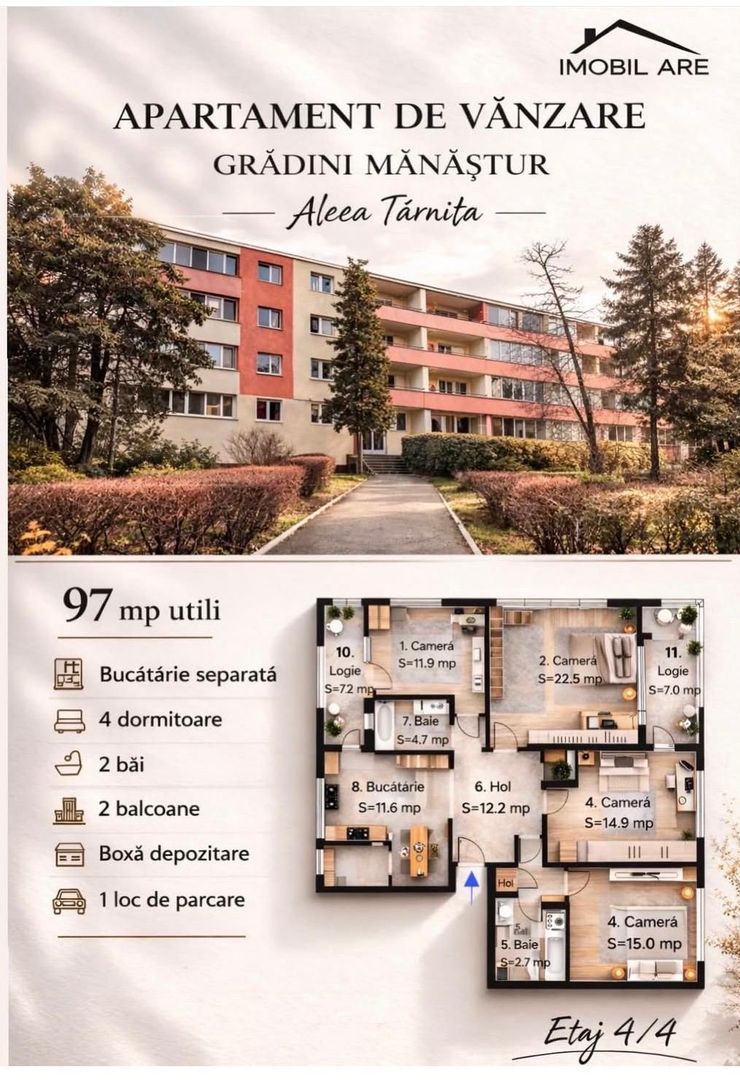 Apartament 5 camere Grădini Mănăștur - Poză 1