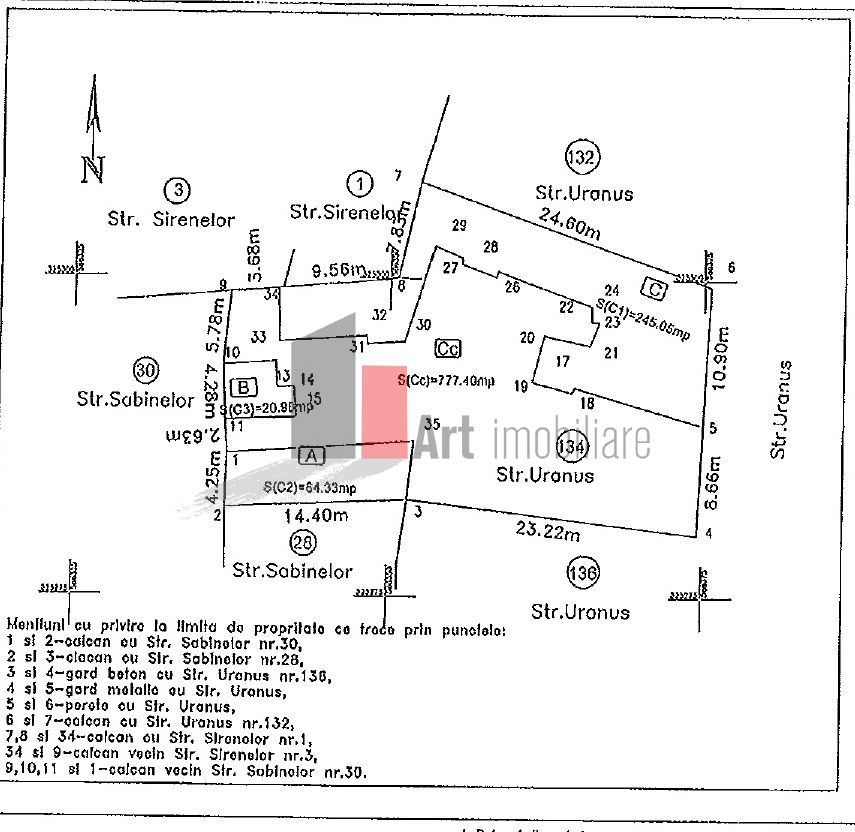 Teren 777 mp Strada Uranus - Schiță 1