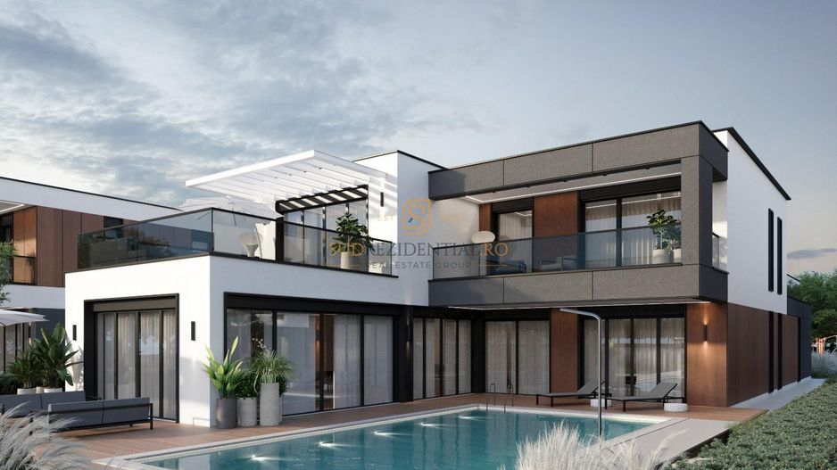 Vila exclusivista cu piscina si ponton pe malul Lacului Snagov - Poză 1