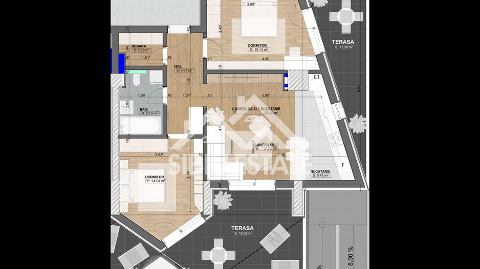 Apartament cu 2  camere-Design avangardist și confort contemporan - Poză 3