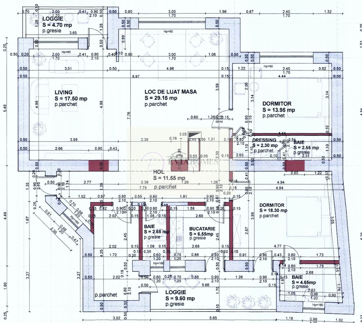 Ultracentral/3 camere/3 băi/Zona Cinema Victoria - Schiță 6