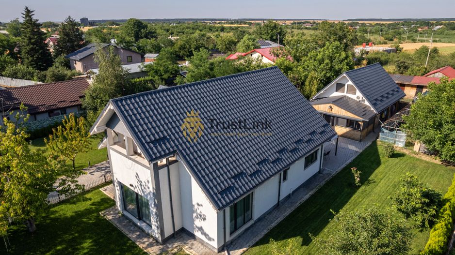 Casă premium teren 3.000 mp, livadă și zonă BBQ – Frumusani - Poză 8