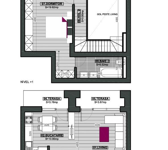 2 camere TIP DUPLEX | AVIATIEI| LOC DE PARCARE INCLUS + gradina| - Schiță 10