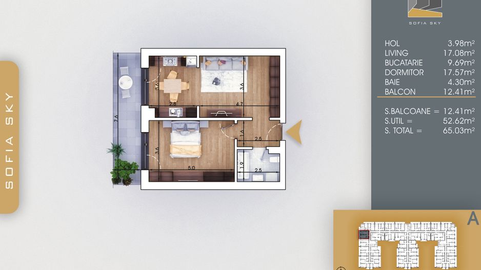 Apartament 2 camere spatios Titan Pallady  7 min Metrou Nicolae Teclu - Schiță 5