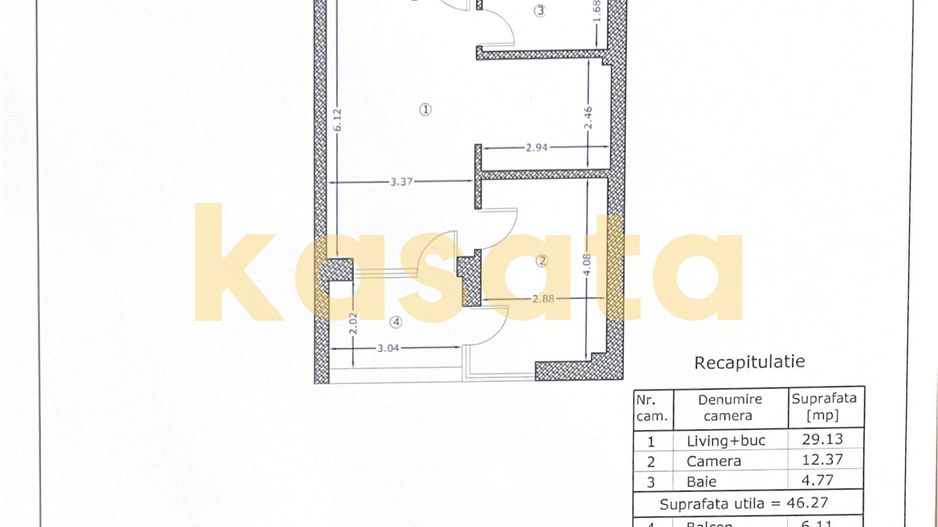 2 camere de vânzare | CityPoint Aviatiei | Faza 2 Bloc D - Schiță 28