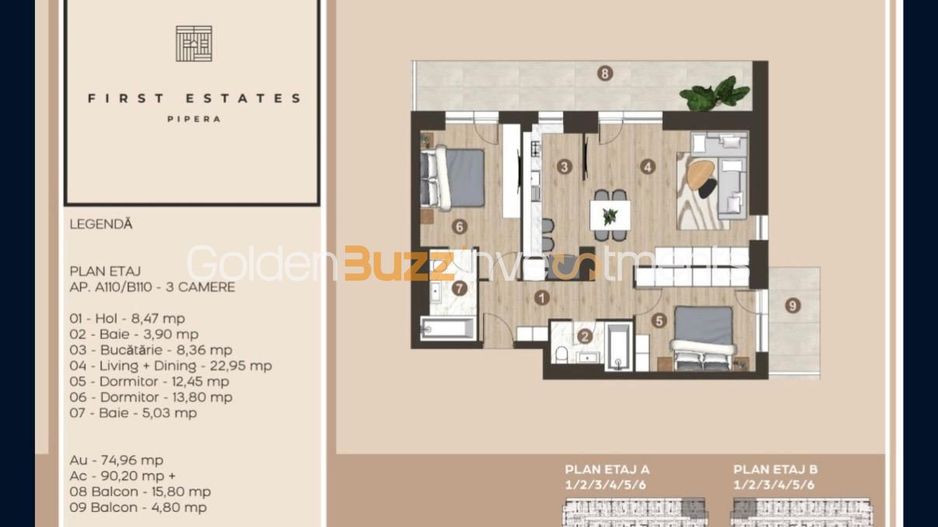 Apartament 3 camere First Estate I Parcare subterana inclusa - Poză 2