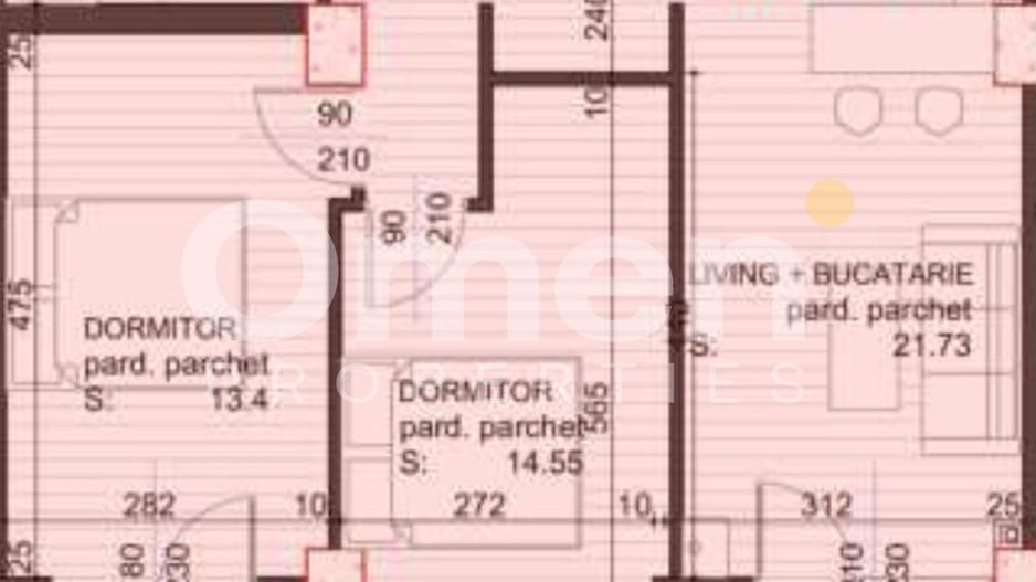 Apartament modern cu 3 camere – 61 mp utili – finisaje în curs – Etaj 3 - Poză 9