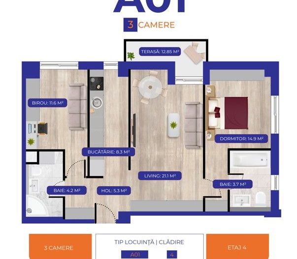 3 camere Aviatiei I bloc nou I locatie premium - Poză 11