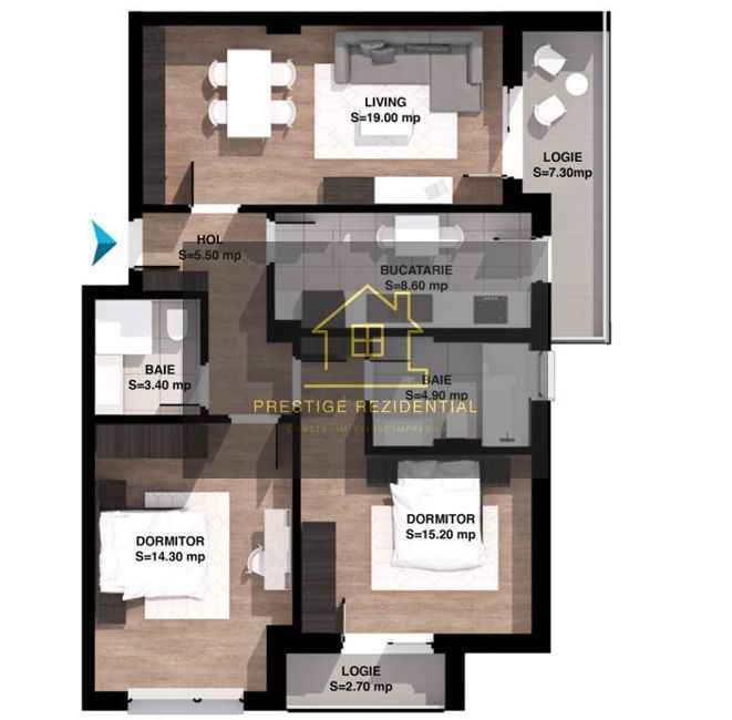 3 Camere Decomandat,Finalizat,Titan-Pallady,Metrou - Poză 2