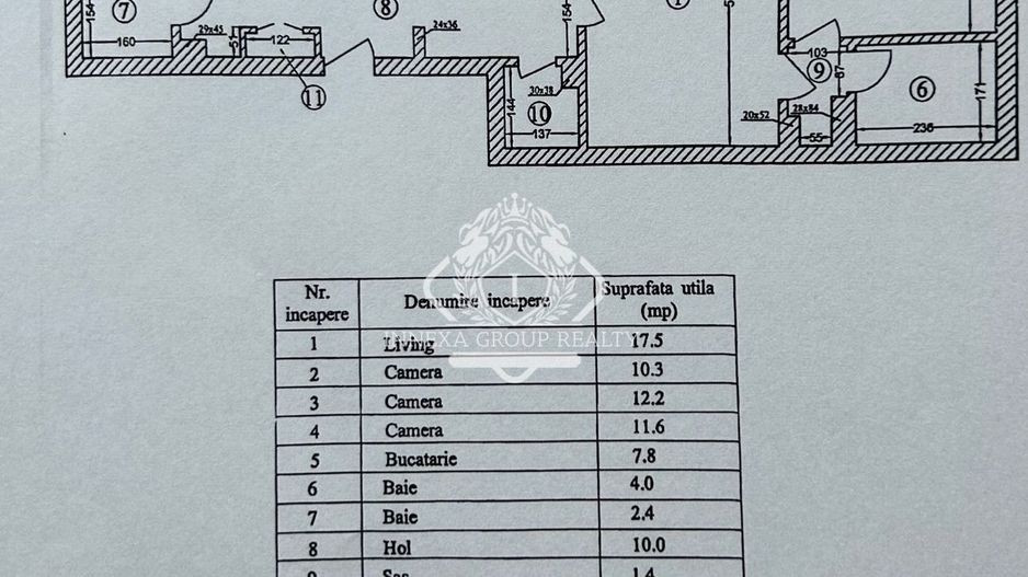Calea Mosilor | Apartament 4 camere- Dressing  | 88mp | Renovat modern - Schiță 8