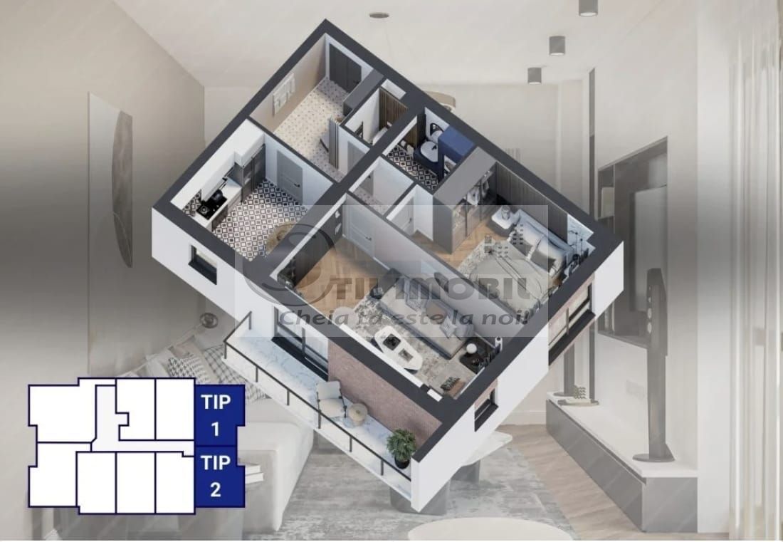 Compex Rezidential in GALATA! AP. 2 camere, D, 58.31mp, bl.L4 - Poză 5