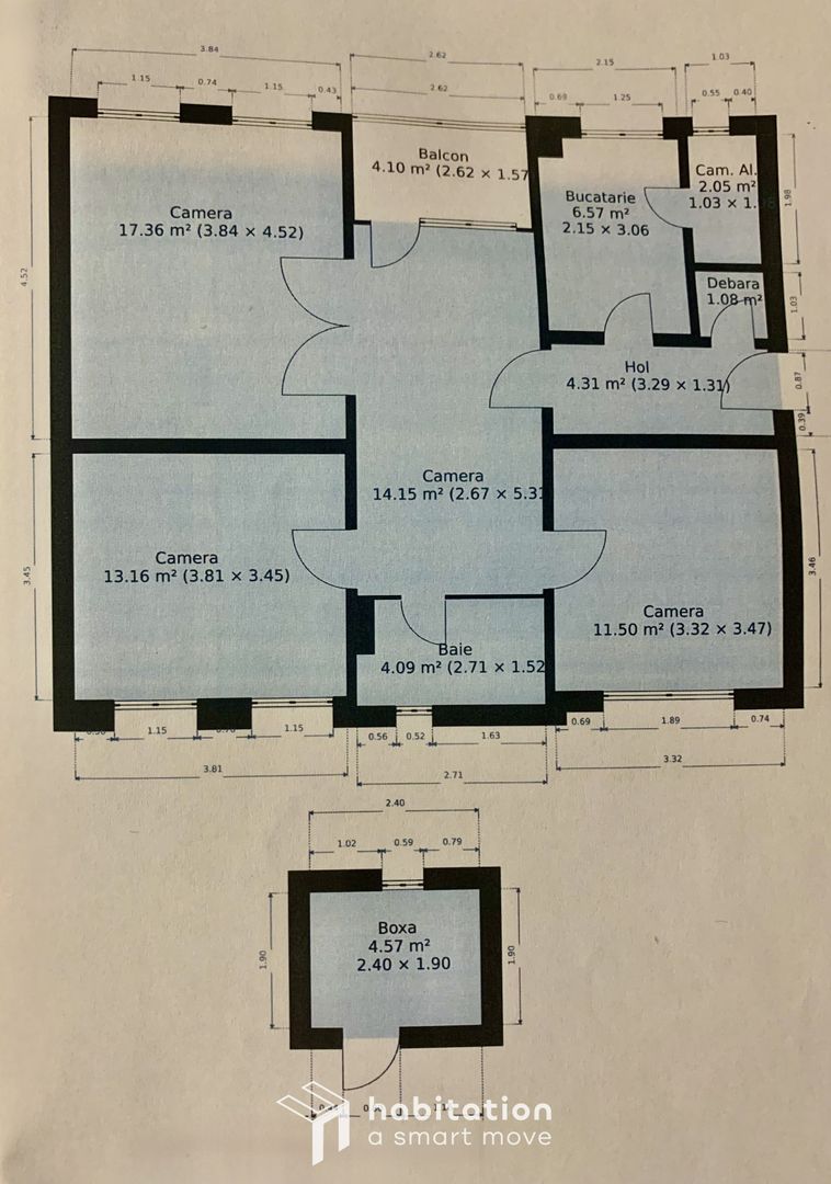 Apartament de 4 camere de vânzare cu vedere spre Punctele Cardinale - Poză 2
