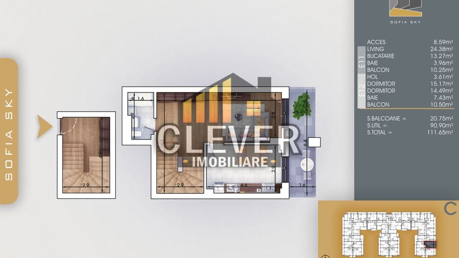 Apartament 3 camere-Duplex-Th. Pallady Sector 3 - Poză 2