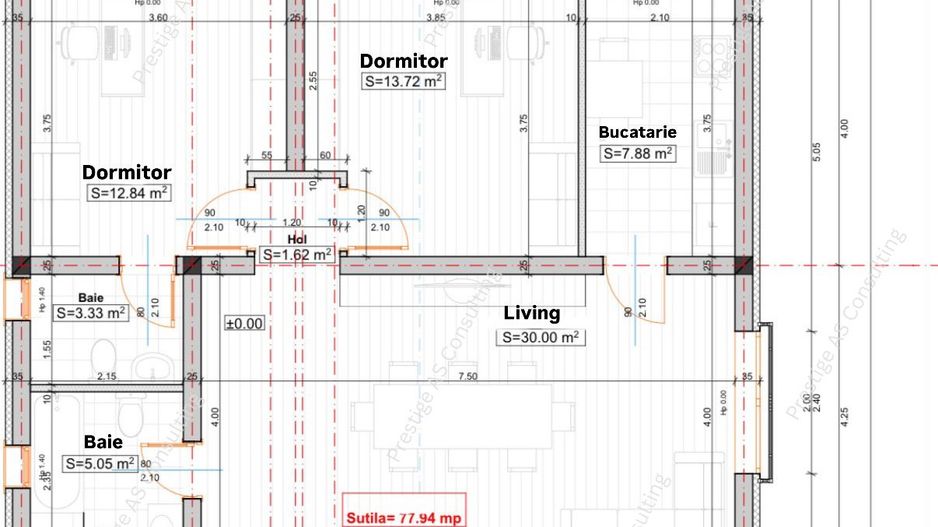 Apartament 3 Camere+Curte 15mp | 2 Bai | Giroc - Schiță 12