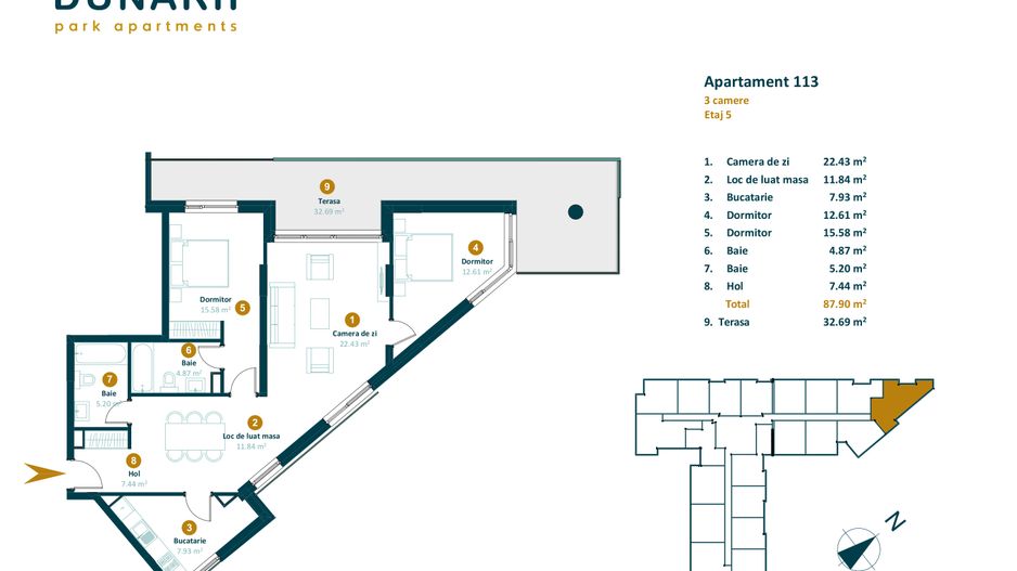 Apartament cu CF 3 camere recompartimentate in 4 camere langa viitorul Parc Est - Poză 1